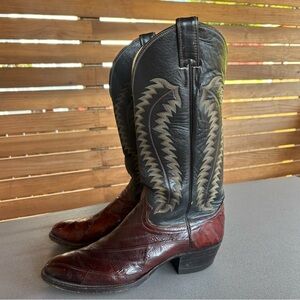1980s Vintage Justin Boots leather cowboy boots (K1678)